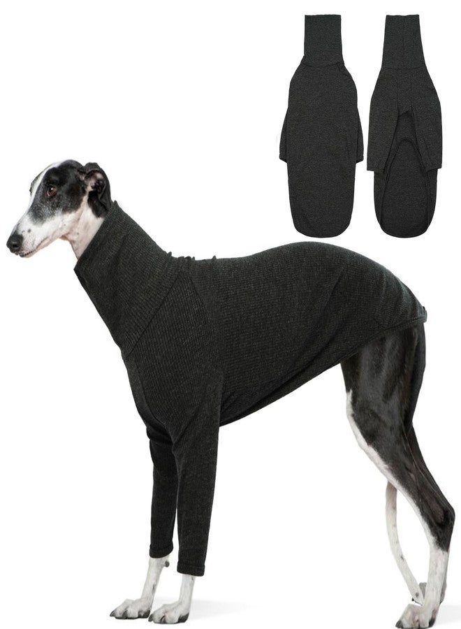DENTRUN Italian Greyhounds Sweater, Greyhounds Turtleneck Knit Sweatshirt for Small Dogs, Warm Pajamas for Whippets, Winter Long Sleeve Dog Sweater Shirt - Image 1